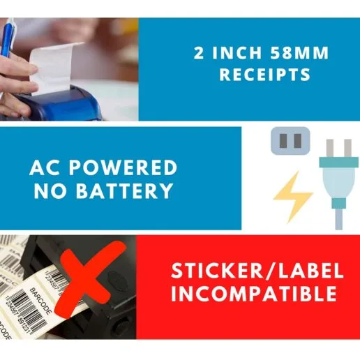 Atpos H58BT 58mm Bluetooth Thermal Receipt Printer | 2 Inch - Image 3
