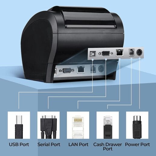 Atpos AT-406 80mm 3 Inch Bluetooth Thermal Receipt Printer (BT+USB+LAN+Serial) | Auto Cutter - Image 3