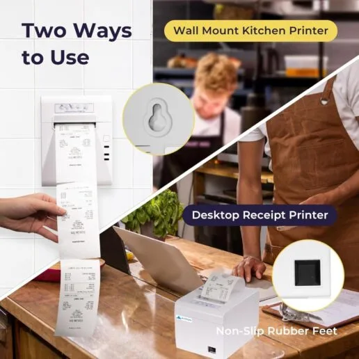 Atpos AT-402 80mm 3 Inch Thermal Receipt Printer (Bluetooth + USB ) | Auto Cutter - Image 4