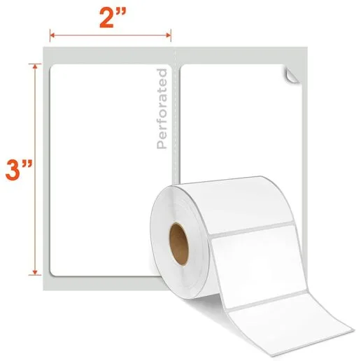 (3X2 Inch) 75X50mm Direct Thermal Barcode Sticker Label Paper  Self-adhesive | 3 PACK - 1500 Labels - Image 2