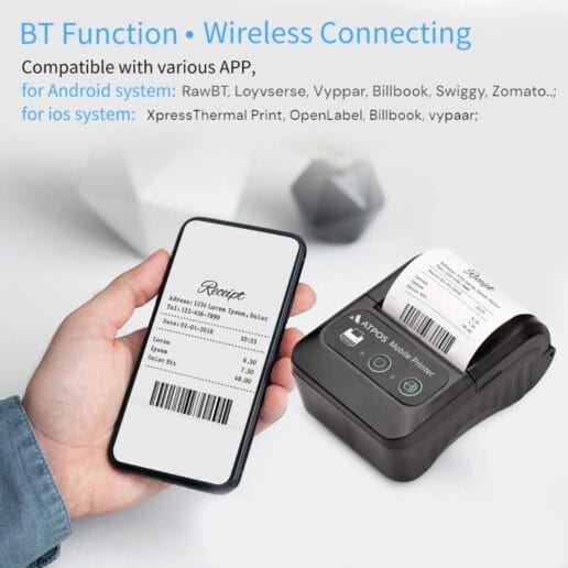 Atpos HL450 58mm Portable Thermal Receipt Printer | Bluetooth | Rechargeable - Image 2