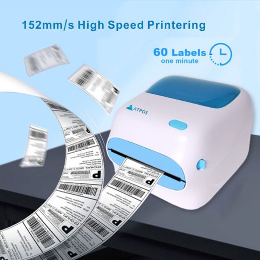 Atpos EML-400L 4 Inch Label Printer 60 labels second speed