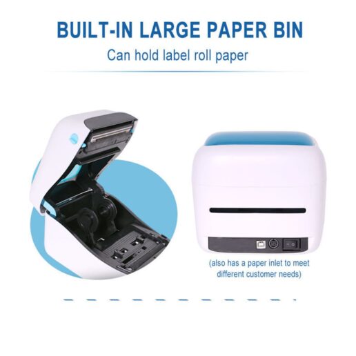 Atpos EML-400L 4 Inch Label Printer Large paper bin