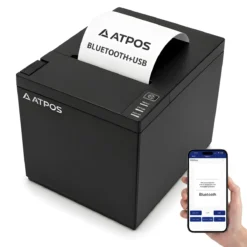 ATPOS AT-301 80mm thermal receipt printer with auto cutter for POS billing and receipt printing.