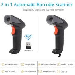 Dual Connection Option Atpos AT1100LW 1D Barcode Scanner