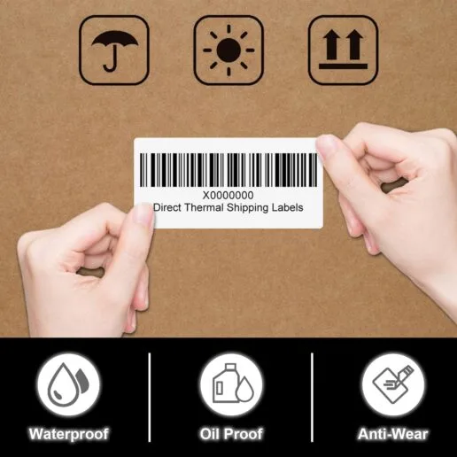 50X25mm Direct Thermal Barcode Sticker Label Paper (2X1 INCH) Self-adhesive | 6 PACK - Image 5