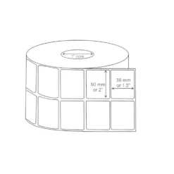 50x38 mm 2x1.5 inch-Chromo Label roll