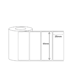 65x25mm 2.5x1 inch Label roll Barcode