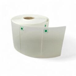 75x50mm Veg Logo label sticker roll for food and bakery packaging – Made in India by ATPOS Labels